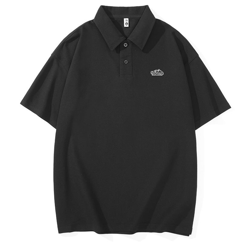 Men's Plus Size Summer Short Sleeve Polo Shirt Casual Loose Fit Turn Collar Top - Image 2