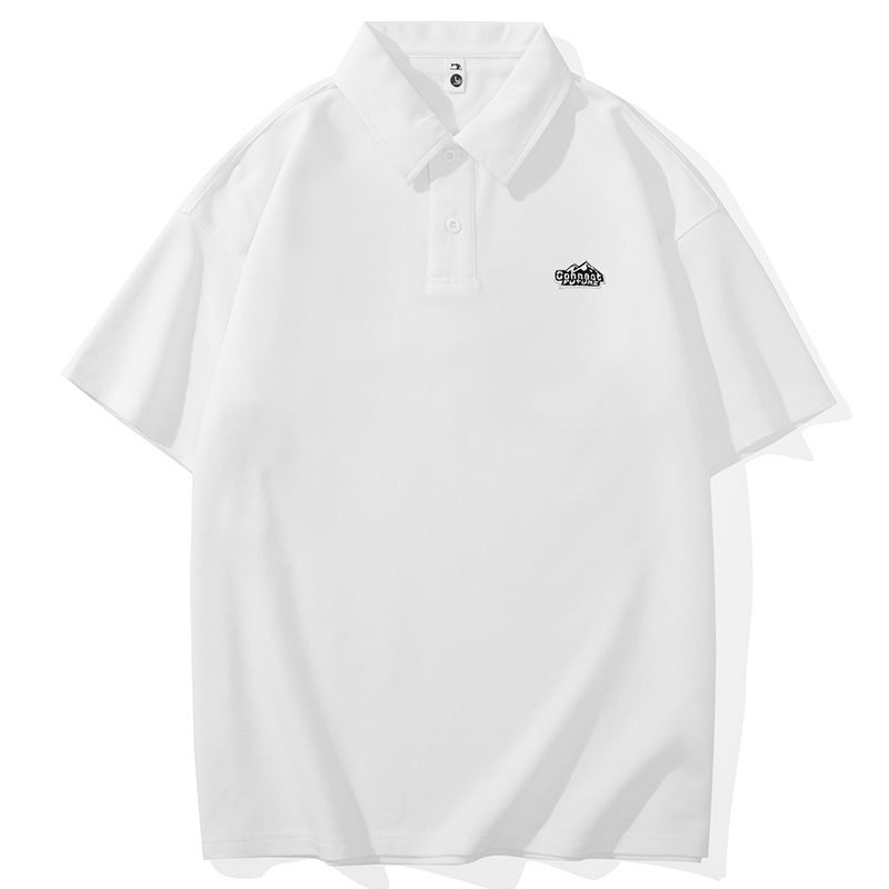 Men's Plus Size Summer Short Sleeve Polo Shirt Casual Loose Fit Turn Collar Top - Image 3