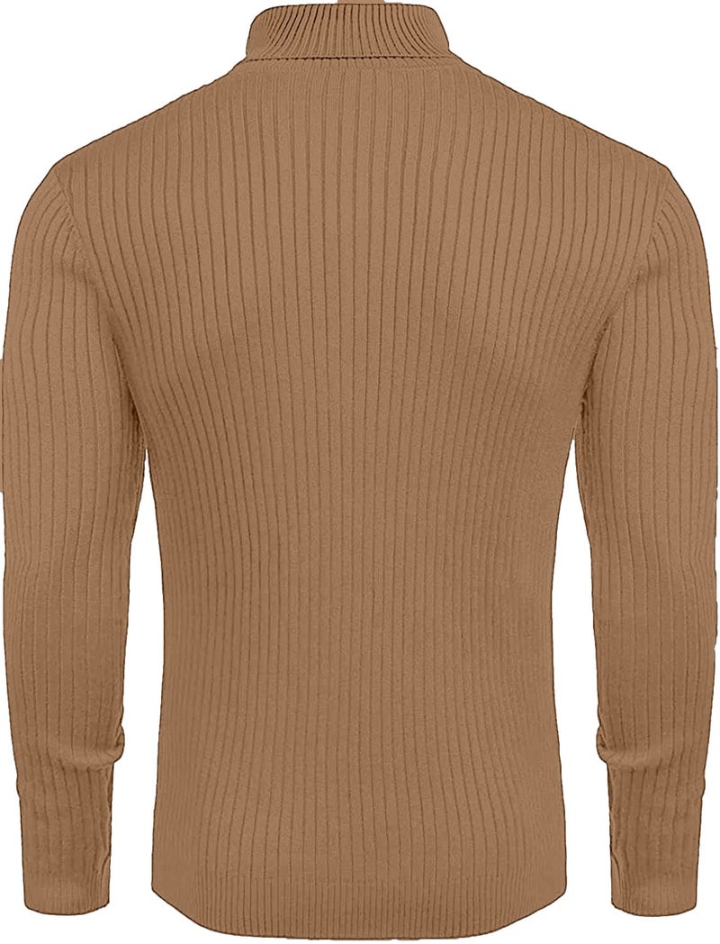 NORTHWIND Men's High Turtle Neck Cotton T-Shirt (N Gold, Small), Slim Fit - Image 3