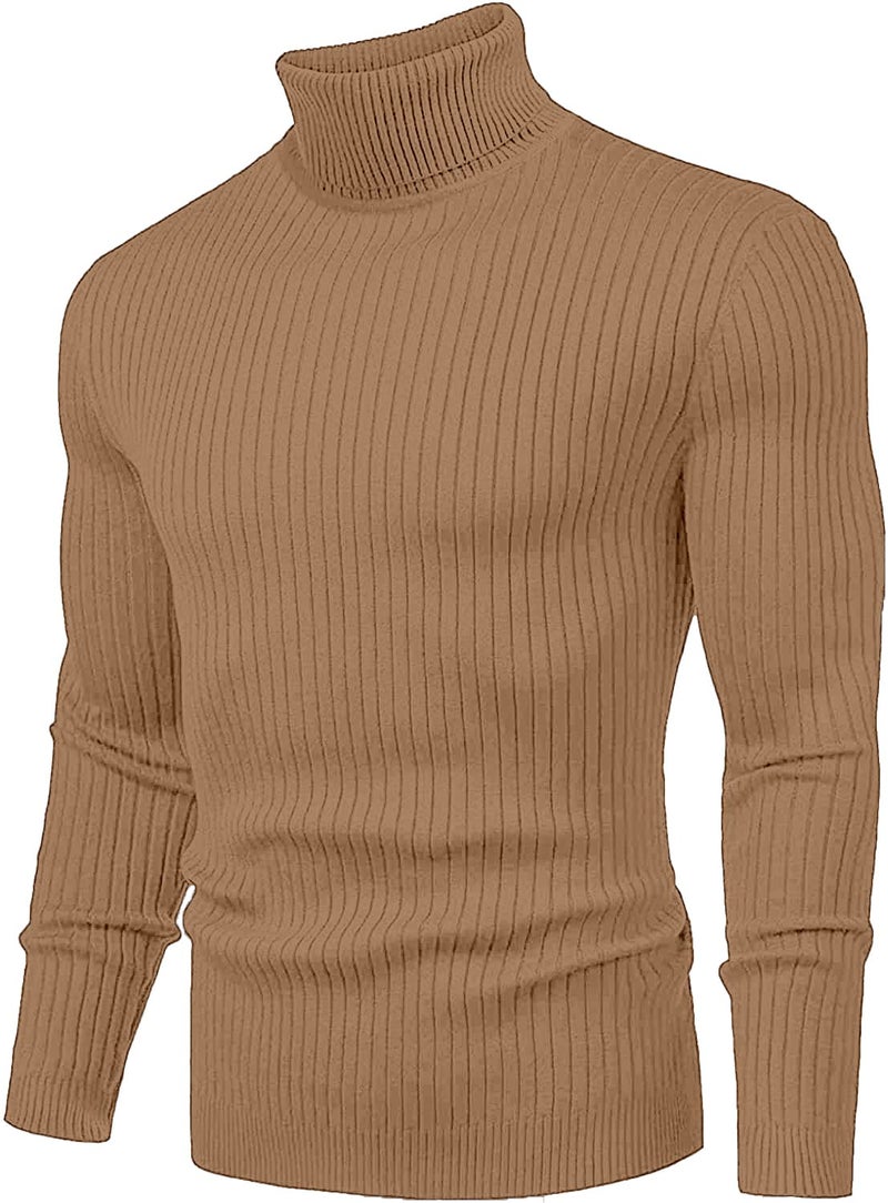 NORTHWIND Men's High Turtle Neck Cotton T-Shirt (N Gold, Small), Slim Fit - Image 2