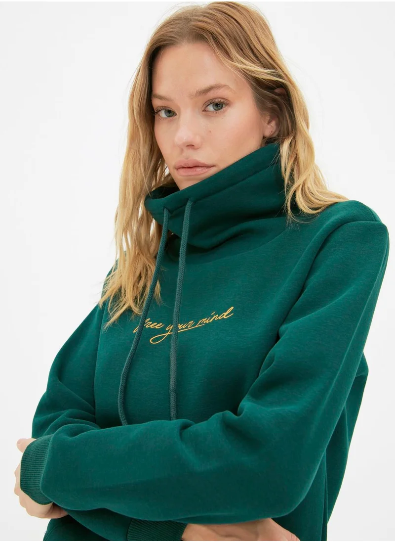 trendyol Graphic Knitted Sweatshirt