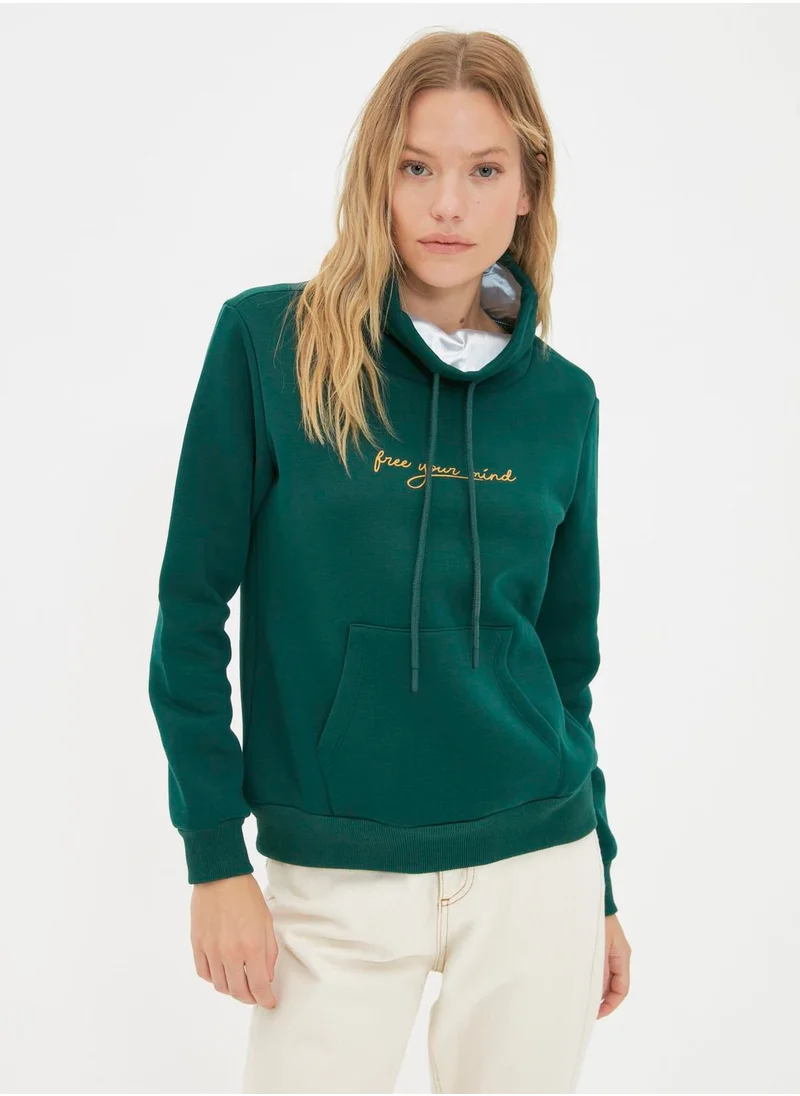 trendyol Graphic Knitted Sweatshirt