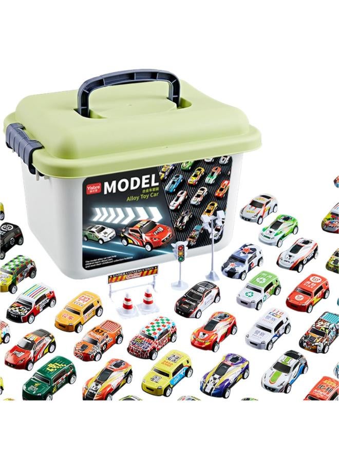 Small Cars Toys Metal Car Toy Enf-Ant Stunt Racing Cars Bring Suitcase with And Racing Road Sign for 1 2 3 4 5 Years Enf-Ant