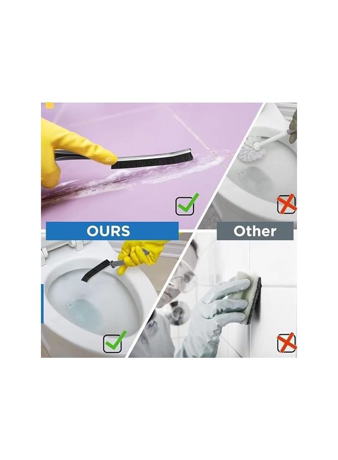 promass 3Pcs Crevice Cleaning Brush, Crevice Grout Brush, New Multifunctional Corners Cleaning Brush Tool, Bathroom Kitchens Gap Brush, Hard Bristle Crevice Cleaning Brush, ashauzi032104 - Image 5