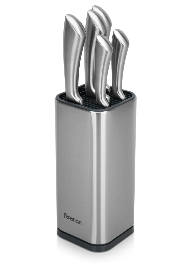 Fissman 6-Piece Knife Set Jarl with Metal Block 420J2 Steel
