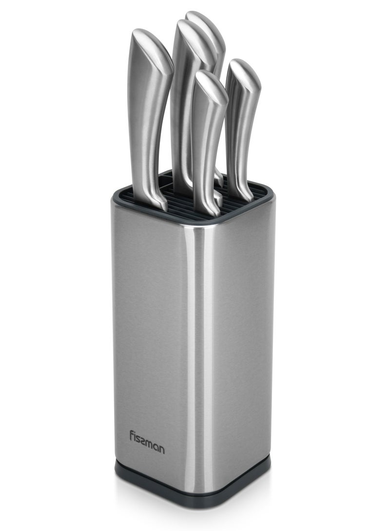 Fissman 6-Piece Knife Set Jarl with Metal Block 420J2 Steel - Image 1