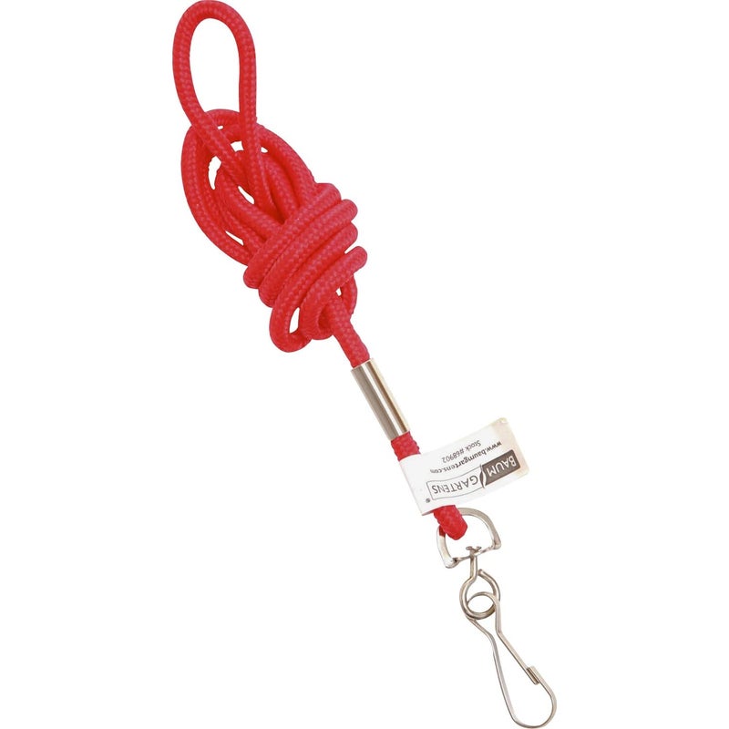 Baumgartens 34" Lanyard, With Hook, Nylon, Red - Image 4