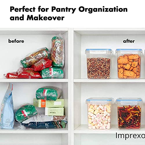 IMPREXO Air Tight Food Storage Containers Kitchen Containers For Storage Set Plastic Storage Box For Kitchen Airtight Containers Storage Jar Set For Kitchen Storage (Pack of 10, 1550 ML) - Image 3
