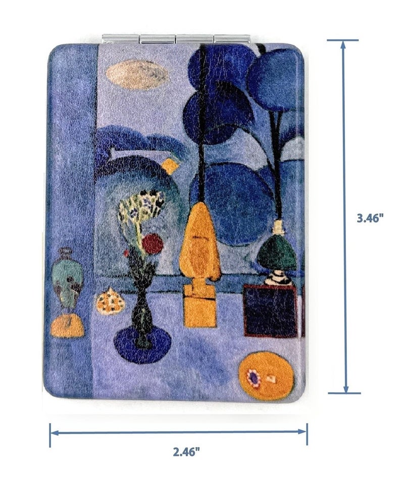 Aeisage Harmony In Blue Mirror Compact Magnifying French Artist Print Gifts Travel Mirrors For Purses Handheld Merch For Fauvism Fans - Image 2