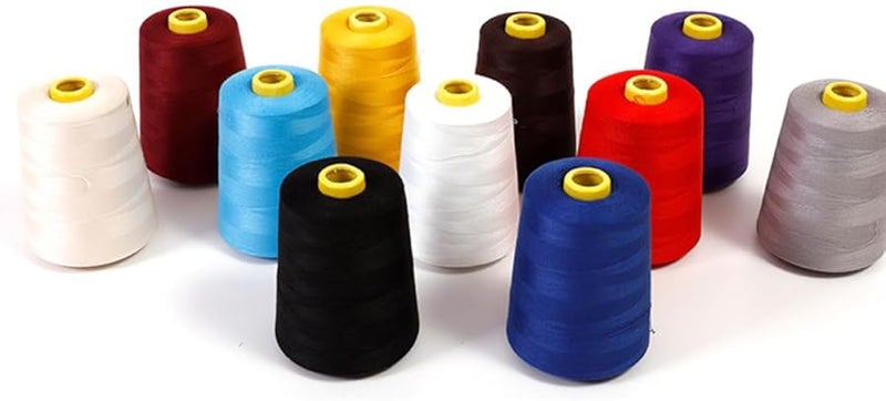 خيط الخياطة الأبيض من البوليستر GALPADA بطول 8000 ياردة للتطريز والحياكة والخياطة - Image 3