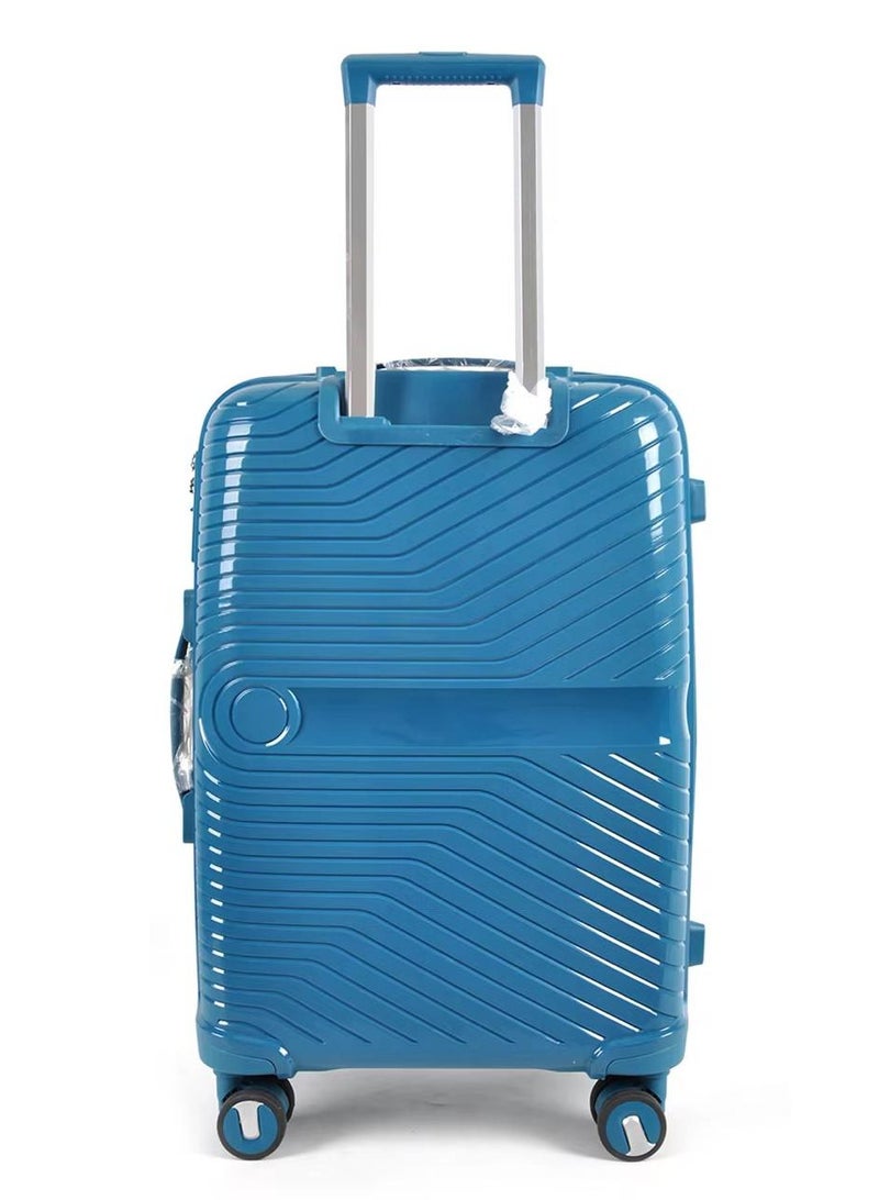 بوجاجو مجموعة أمتعة من مادة البولي بروبلين المكونة من 3 قطع - أمتعة متينة وخفيفة الوزن وغير قابلة للكسر ، عجلات دوارة بزاوية 360 درجة مع قفل TSA وسحاب مضاد للسرقة لسفر خال من الإجهاد (28 بوصة ، 24 بوصة ، 20 بوصة) - Image 3