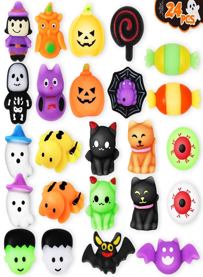 OCHIDO 24 Pcs Halloween Squishy Toys, Halloween Party Favors Mochi Squishy Toys, Halloween Goodie Bag Fillers Gifts for Kids, Trick Or Treat Bags Bulk, School Classroom Prizes - Image 1