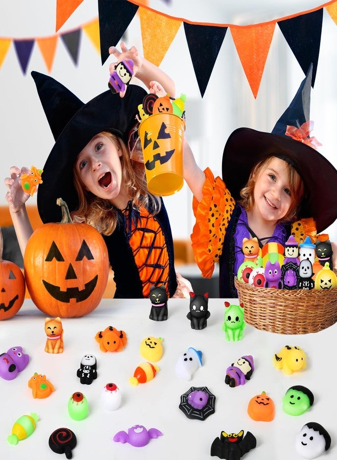 OCHIDO 24 Pcs Halloween Squishy Toys, Halloween Party Favors Mochi Squishy Toys, Halloween Goodie Bag Fillers Gifts for Kids, Trick Or Treat Bags Bulk, School Classroom Prizes - Image 3