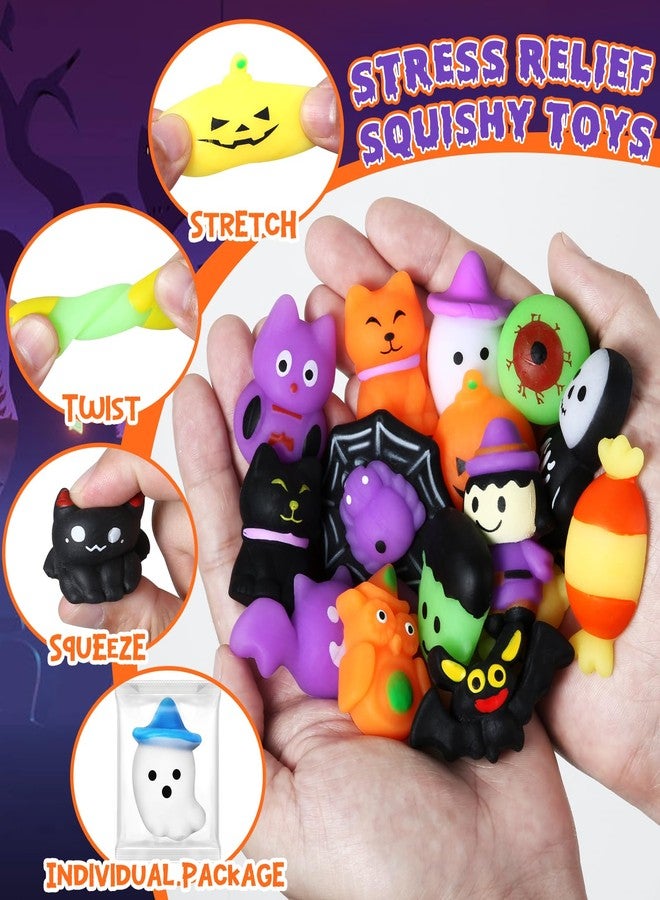 OCHIDO 24 Pcs Halloween Squishy Toys, Halloween Party Favors Mochi Squishy Toys, Halloween Goodie Bag Fillers Gifts for Kids, Trick Or Treat Bags Bulk, School Classroom Prizes - Image 4