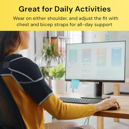 BraceUP Shoulder Brace with Adjustable Support and Ice Pad Pocket for Pain Relief, Rotator Cuff Recovery, and Injury Prevention - Ideal for Men and Women, One Size Fits Most - Image 5