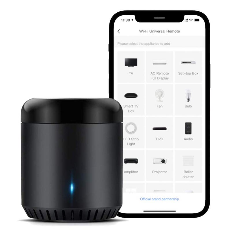 Broadlink WiFi Smart Home Hub RM Mini 3 (2.4 GHz Wi-Fi Only) IR Automation Learning Universal Remote Control for TV Compatible with Alexa, Google Home, IFTTT - Image 1