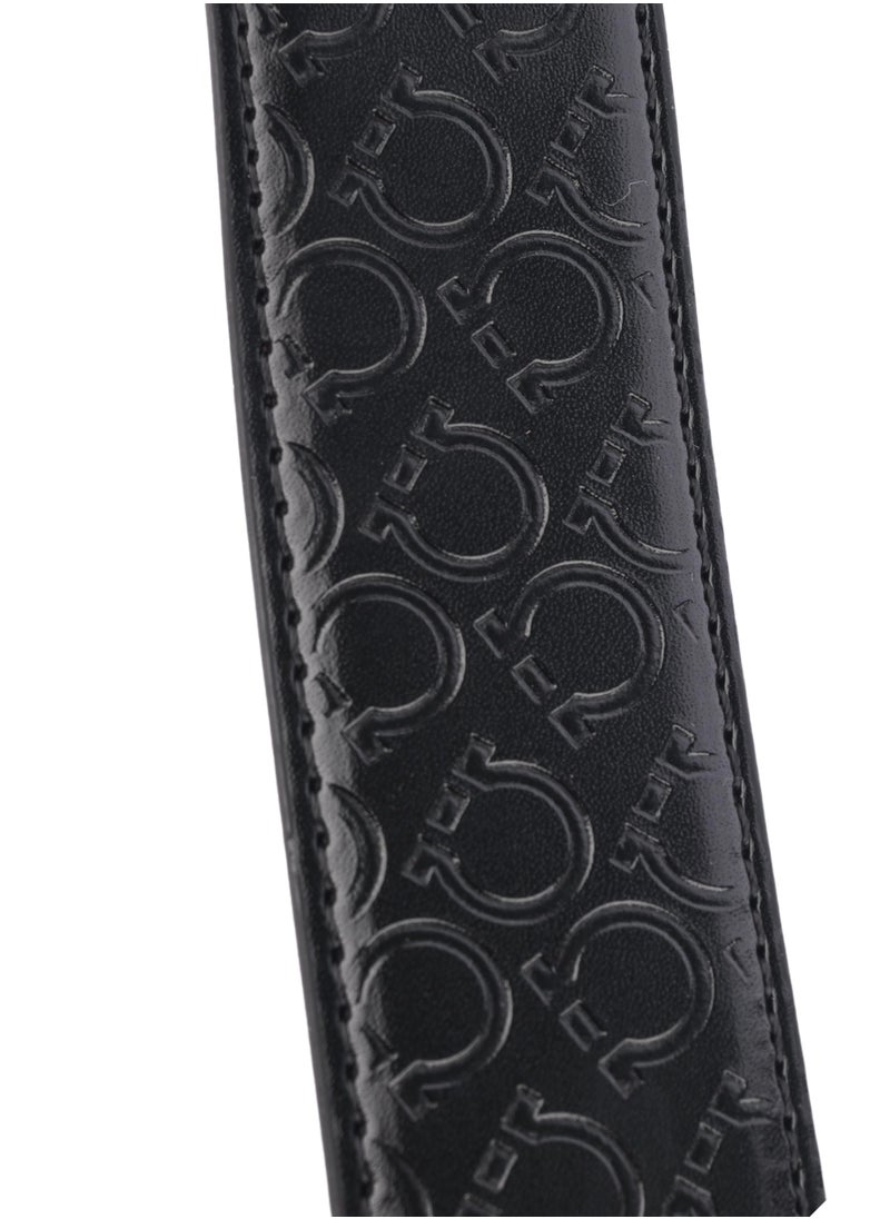 FERRAGAMO Salvatore Ferragamo Black Leather Belt For Men  - Image 5