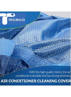 TEGRILO Air Conditioner Cleaning Cover Dust Washing Bag for large size 2P-3P Wall Mounted AC Service with pipe and side plates  - Image 4