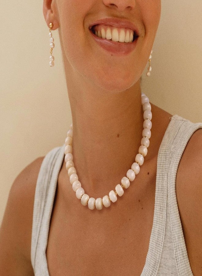 HolidayQbee Beaded necklace for Women Boho Bead Gemstone Chunky Necklace Big Bead Necklace Fashion Trendy Summer Necklaces Jewelry Gifts, 17.3 inches (adjustable), Resin, No Gemstone - Image 5