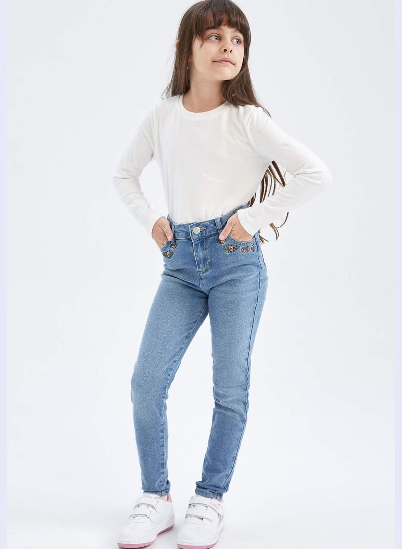 DeFacto Girl Skinny Fit Denim Trousers - Image 1