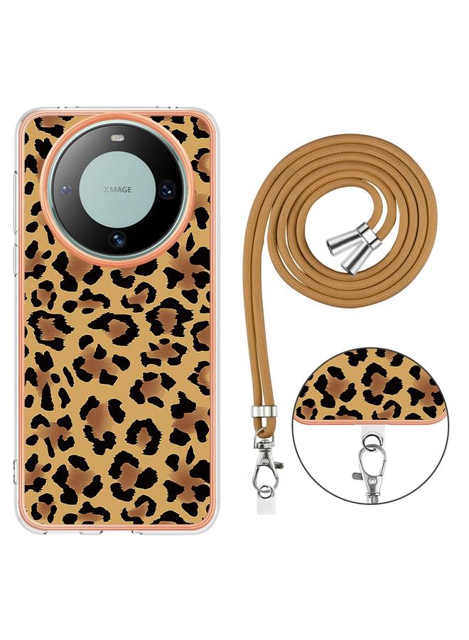 Zaboon Case For Huawei Mate 60 Pro Electroplating Dual-side IMD Phone Case with Lanyard - Image 4