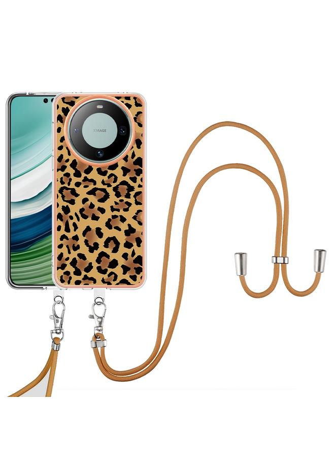 Zaboon Case For Huawei Mate 60 Pro Electroplating Dual-side IMD Phone Case with Lanyard - Image 2