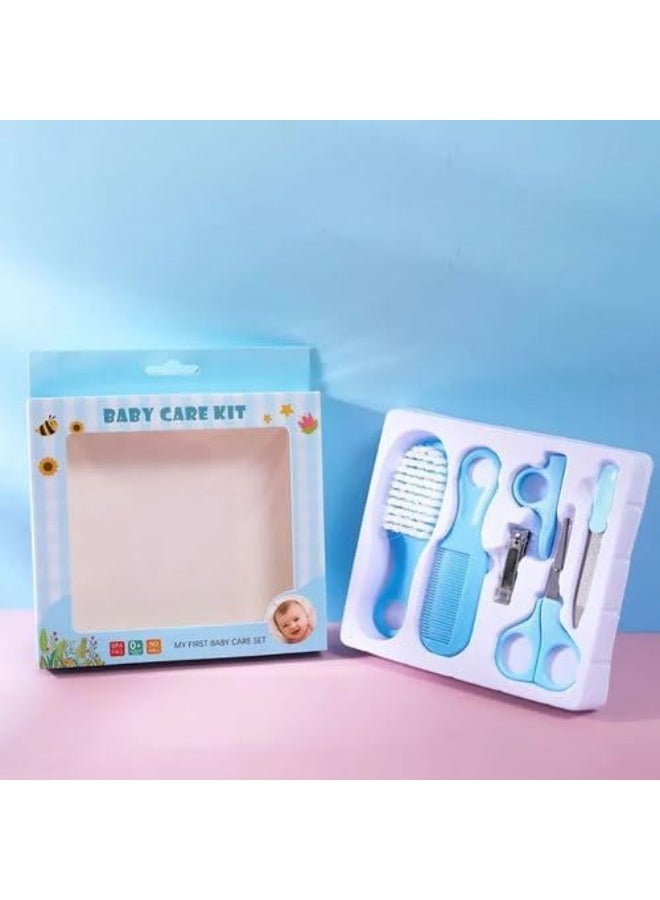 Baby Care Kit - 6 Pcs Infant Grooming Set | Hair Brush, Comb, Nail Clipper & Scissors | Newborn Essential - Image 3
