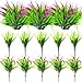 Cindeer Cindeer 12 Bundles Artificial Plants Decor Artificial Outdoor Plants Flowers Fake Plants Artificial Green Shrubs  - Image 2