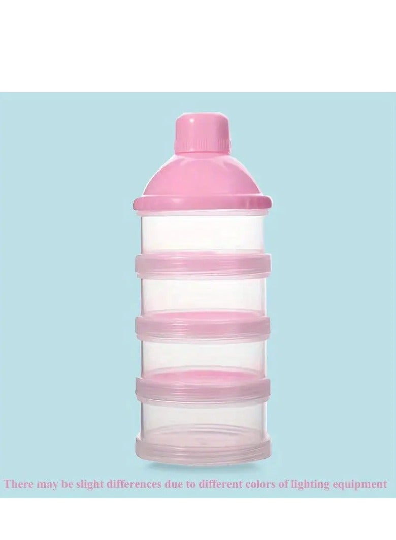 Little tots 4 Layers Milk Powder Container, 30g/60g, Portable Formula Dispenser, Large Capacity Food Storage Container Box, Baby Feeding Travel Snack Box Milk Powder Storage Funnel-shaped Snack Organizer - Image 1