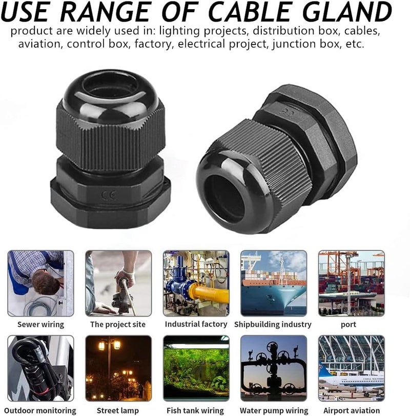 PENGLIN موصل كابل 3/4" NPT من النايلون، موصل كابل لتخفيف الضغط، قفل قابل للتعديل IP68 مقاوم للماء (3/4 بوصة (عبوة 16)) - Image 5