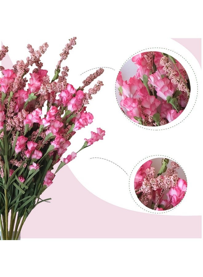 TEMPUS 10Pcs Artificial Flower Bulk Spring/Summer Flowers Wedding Party Vase Bouquet Floral Arrangement Home Decor Indoor Decor(Pink) - Image 2
