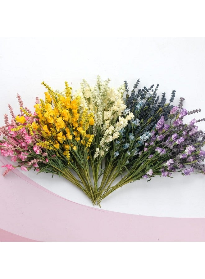 TEMPUS 10Pcs Artificial Flower Bulk Spring/Summer Flowers Wedding Party Vase Bouquet Floral Arrangement Home Decor Indoor Decor(Pink) - Image 4
