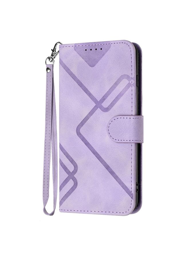 S-TOP Case For Motorola Moto G55 Line Pattern Skin Feel Leather Phone Case - Image 2