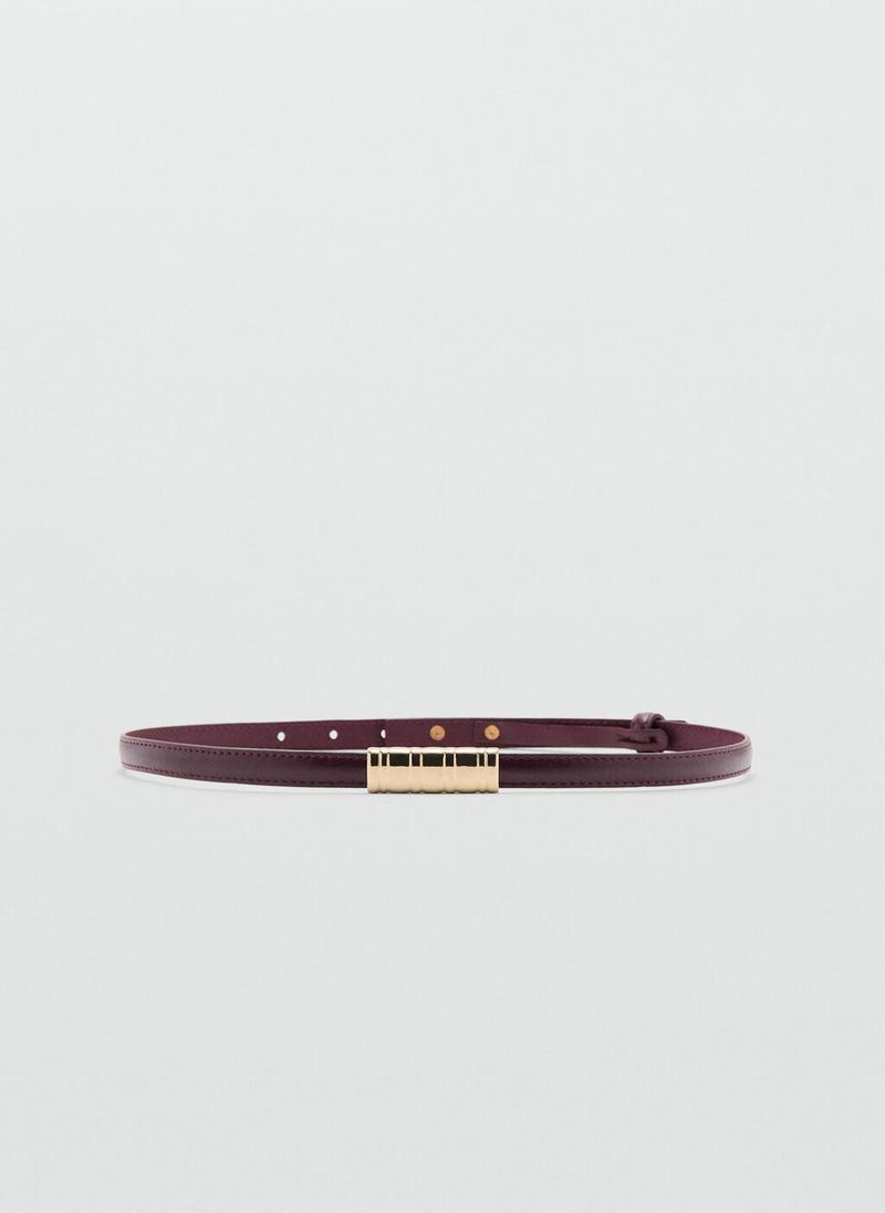 MANGO Thin belt with metal detail - Image 1