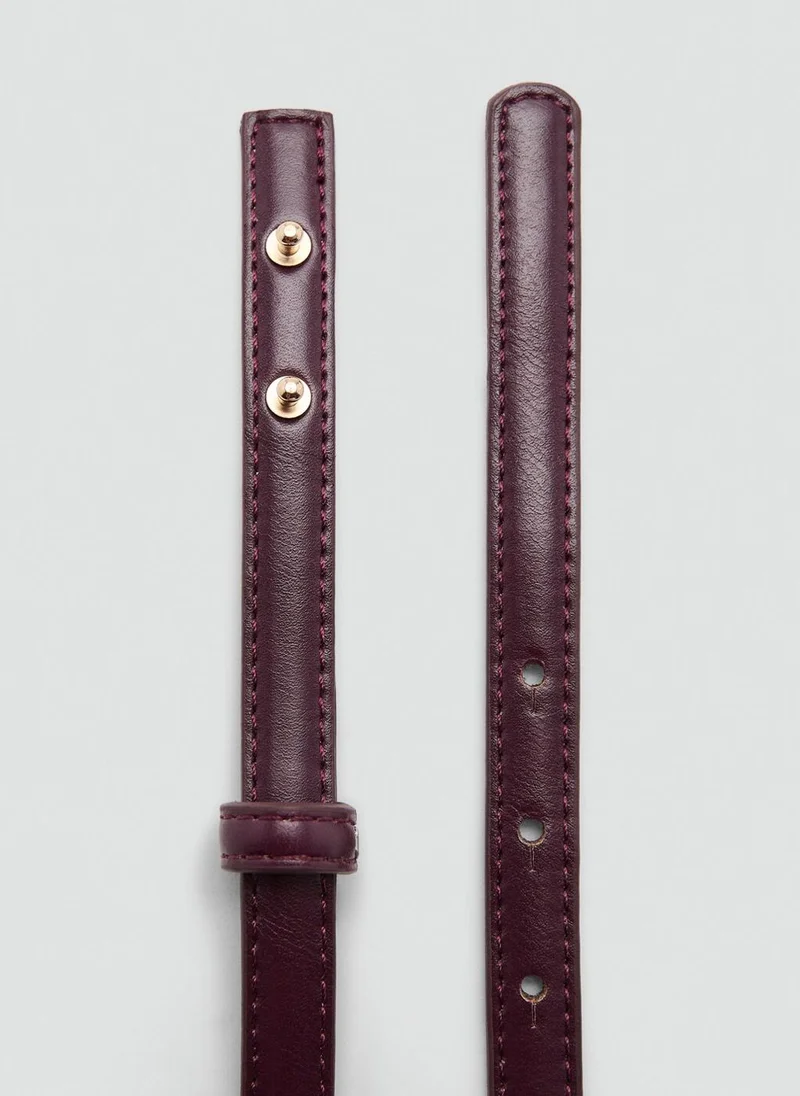 MANGO  Thin belt with metal detail for Women | Best Price UAE