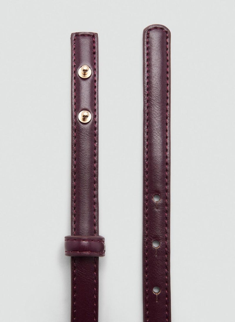 MANGO Thin belt with metal detail - Image 4
