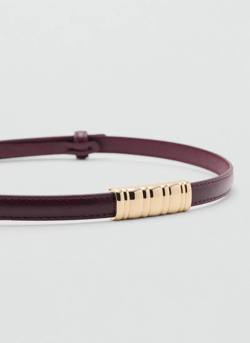 MANGO  Thin belt with metal detail for Women | Best Price UAE