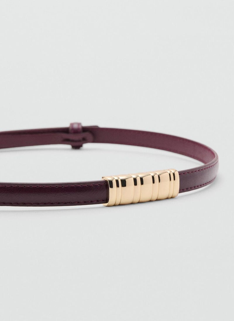 MANGO Thin belt with metal detail - Image 3