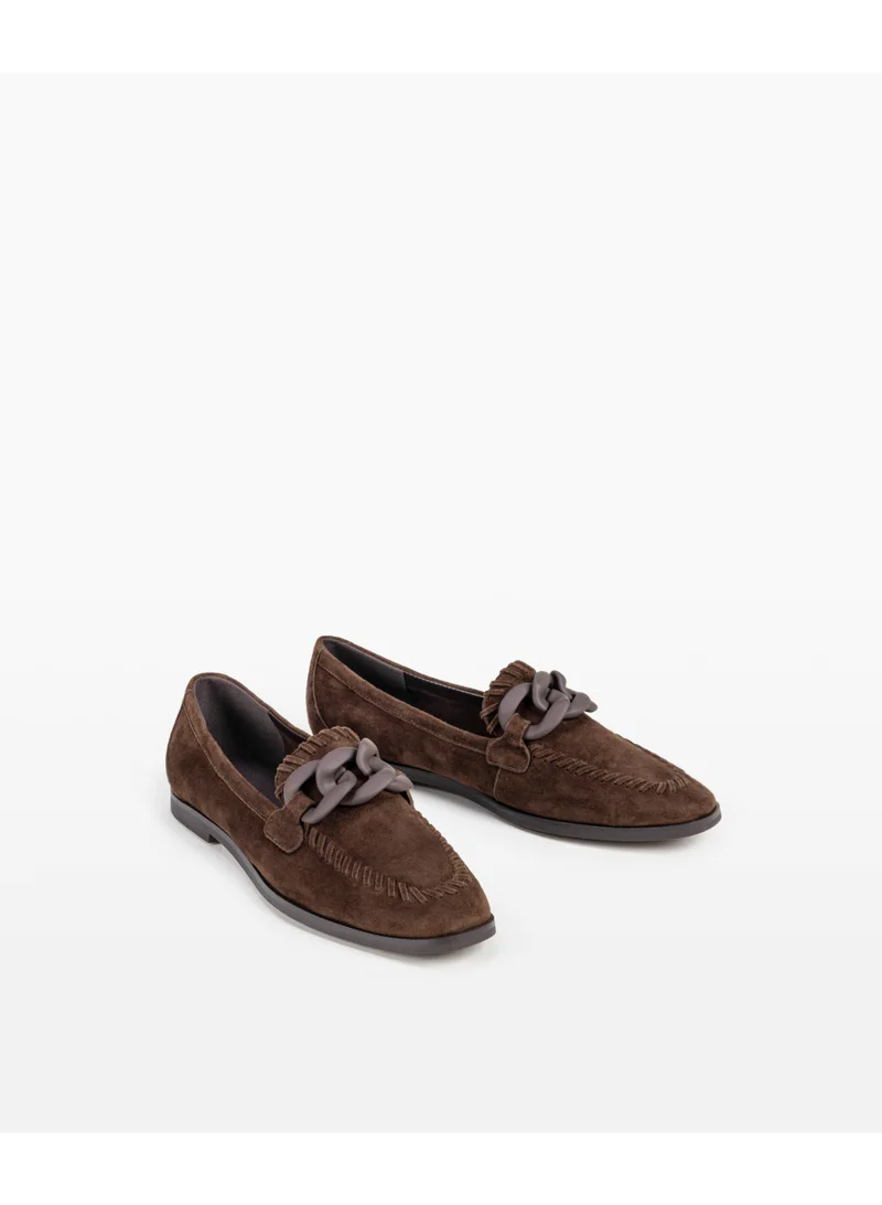 ابيكول أحذية لوفرز جلد سويدي