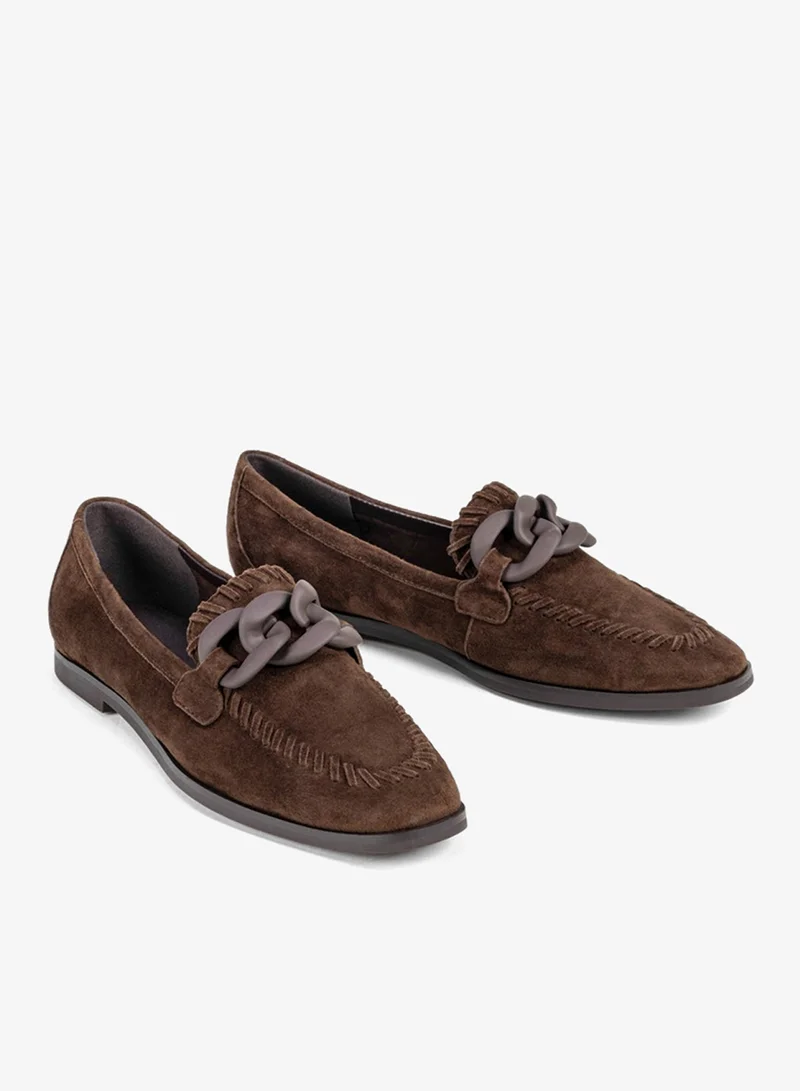 ابيكول أحذية لوفرز جلد سويدي