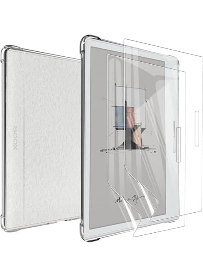 general Case Compatible with Onyx Boox Go Color 7 inch (2024) + 2 Pack Screen Protector, Transparent TPU Flexible Anti-scratch Case with Reinforced Corners, Ultra-thin Silicone Anti-Shock - Image 1