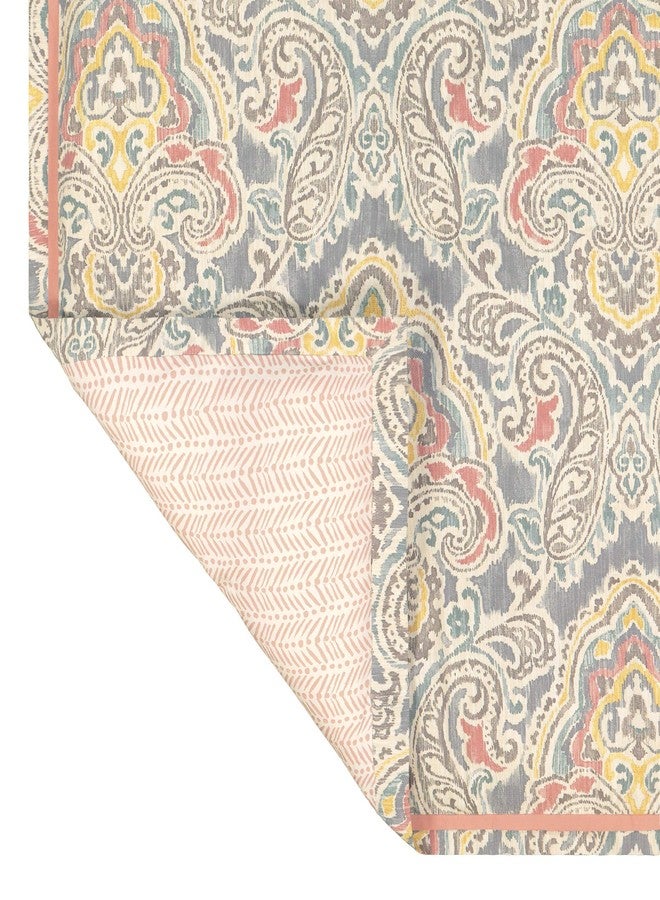 Waverly Artisanal Valances for Windows Rod Pocket Curtains for -Kitchen and Living Room, 60" x 16", Mineral - Image 3