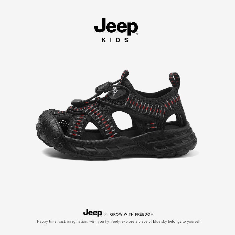 Jeep Boys Sandals Mesh Tops Boys Beach Shoes 2025 Fashion Non-Slip Children'S Tracing Shoes - Image 2