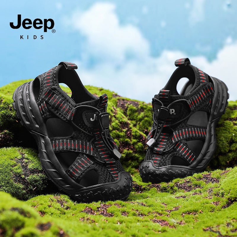 Jeep Boys Sandals Mesh Tops Boys Beach Shoes 2025 Fashion Non-Slip Children'S Tracing Shoes - Image 4