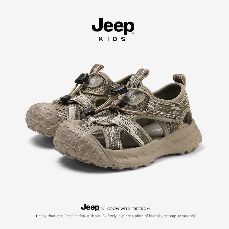 Jeep Boys Sandals Mesh Tops Boys Beach Shoes 2025 Fashion Non-Slip Children'S Tracing Shoes - Image 3