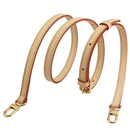 COLSEEY Genuine Vachetta Leather Crossbody strap Genuine leather Adjustable Replacement Strap for Shoulder Bag Handbag Purse047 Inch Width Adjustalbe - Image 1