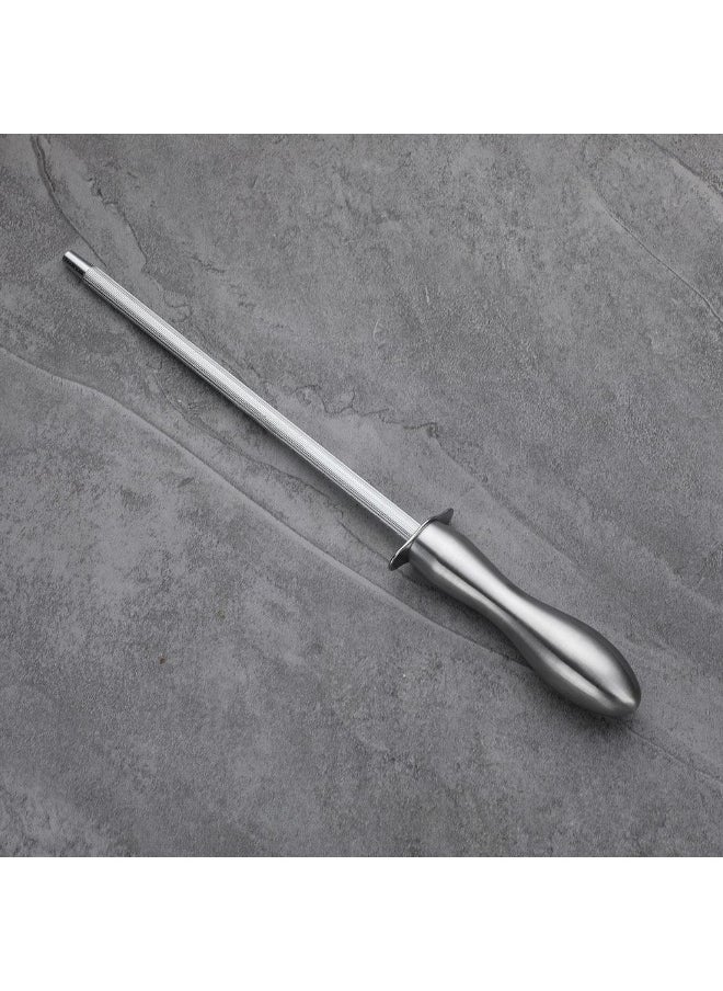 DANUBE HOME Danube Home Chef'S Delight Celina Knifeblade Sharpener 29.5Cm Silver Precision Honing Tool For Sharp Durable Blades Sleek Silver Finish Essential For Professional 