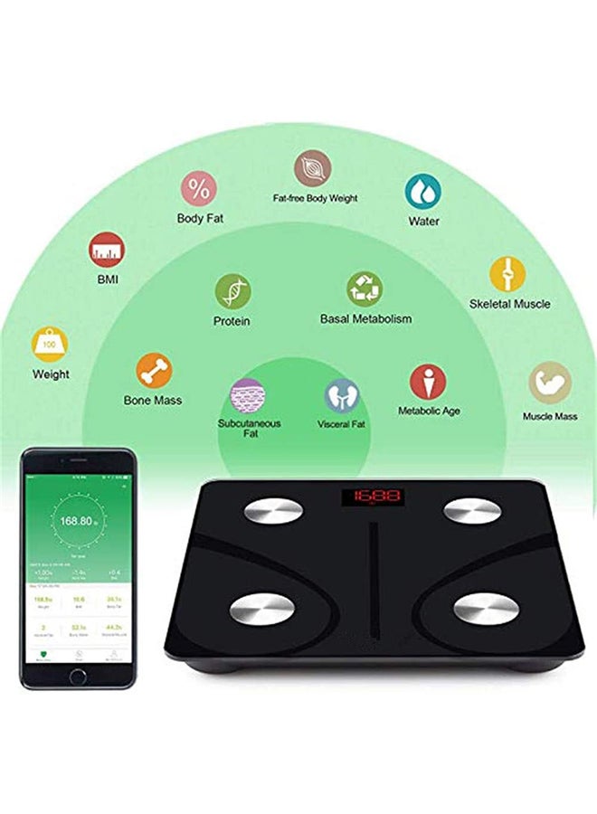 Bluetooth Body Fat Digital Bathroom Weight Scale With Smartphone App - Image 2
