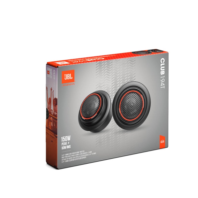 JBL Club 194T - 3/4" (19mm) Edge-Driven Dome Tweeter, 150W Peak, 50W RMS, Sensitivity (@ 2.83V): 92dB, Frequency Response: 3kHz â€“ 20kHz, Nominal Impedance: 3.0 ohms - Image 5