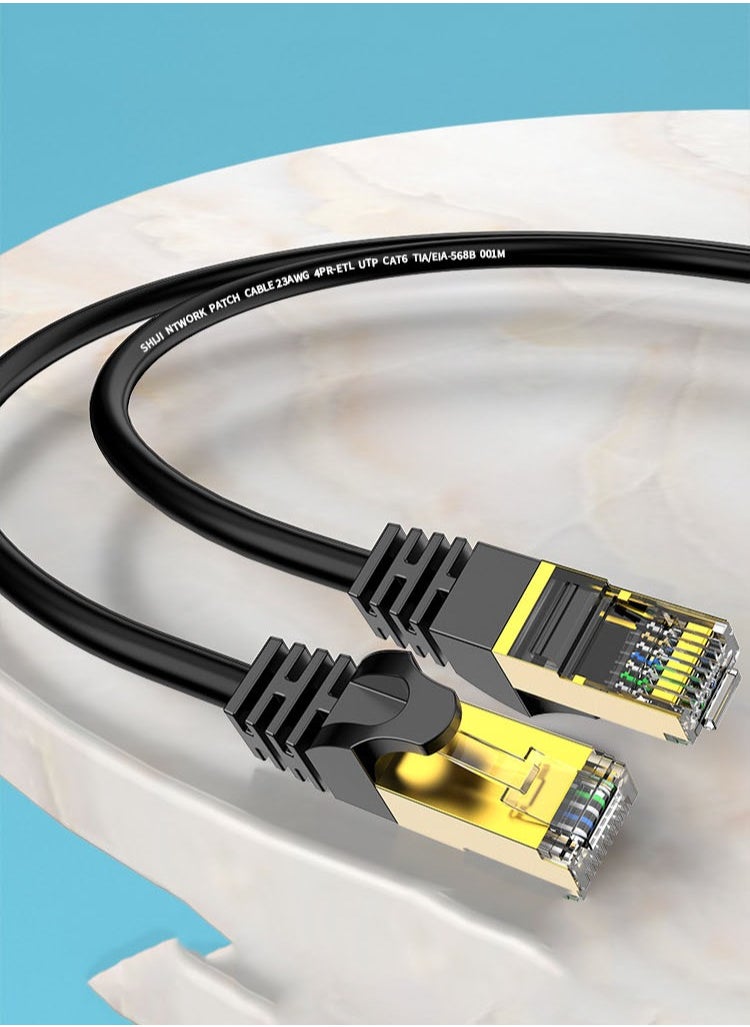 Generic Ethernet Cable Cat6 Standard Patch Cord Round High Speed Maximum 1000 Megabytes Requires Hardware Support Unshielded Cable For PC Laptop Modem Router Black  - Image 2